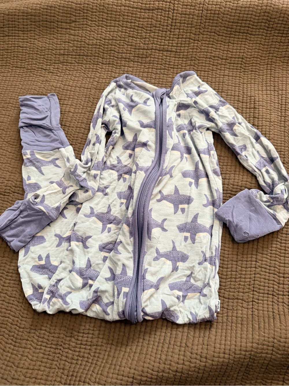 Little Sleepies Whale Shark Zip Pajama zippies